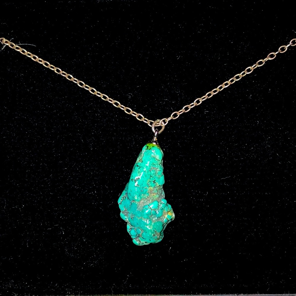Turquoise chunk necklace